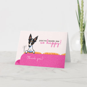 Cartão De Agradecimento Obrigado Cachorro Tão Feliz Rosa