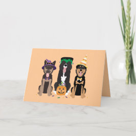 Cartão De Agradecimento Obrigado Cachorros Em Figurinos De Halloween