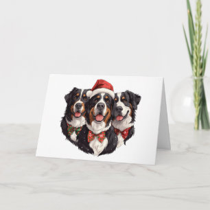 Cartão De Agradecimento Obrigado Cães de Montanha Bernese de Natal