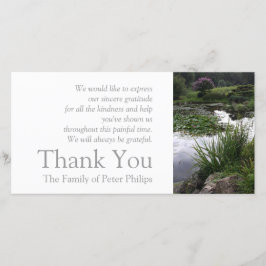 Cartão De Agradecimento Obrigado calmo da simpatia da lagoa do jardim 2