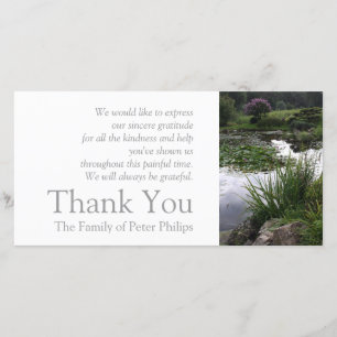 Cartão De Agradecimento Obrigado calmo da simpatia da lagoa do jardim 2