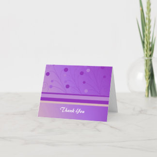 Cartão De Agradecimento Obrigado Caprichoso Roxo
