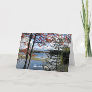 Cartão De Agradecimento Obrigado! Card ~ Flagstaff Lake Maine, EUA.