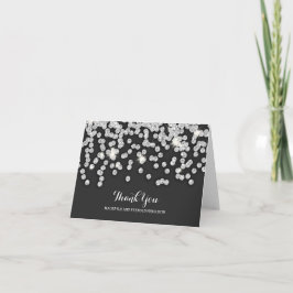 Cartão De Agradecimento Obrigado Casamento Diamantes Prata