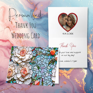 Cartão De Agradecimento Obrigado!   Casamento Personalizado