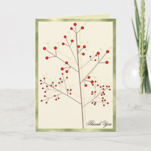 Cartão De Agradecimento Obrigado - Cerejas