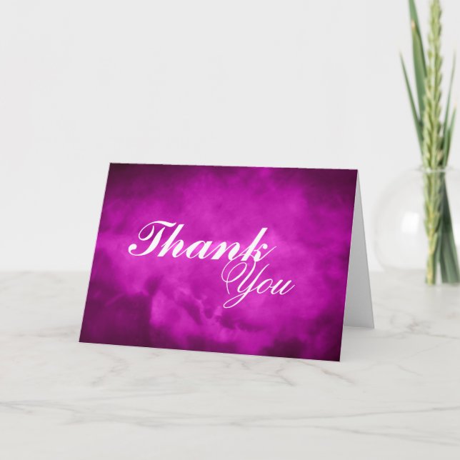 Cartão De Agradecimento Obrigado Céu Roxo (Frente)