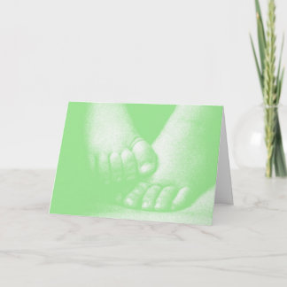 Cartão De Agradecimento Obrigado, Chá de fraldas - Verde