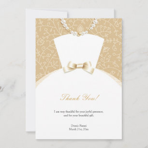 Cartão De Agradecimento Obrigado Chá de panela Flat Card