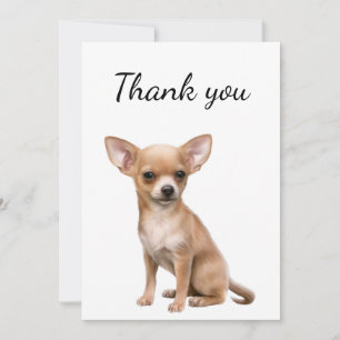 Cartão De Agradecimento Obrigado Chihuahua Dog Pet Animal