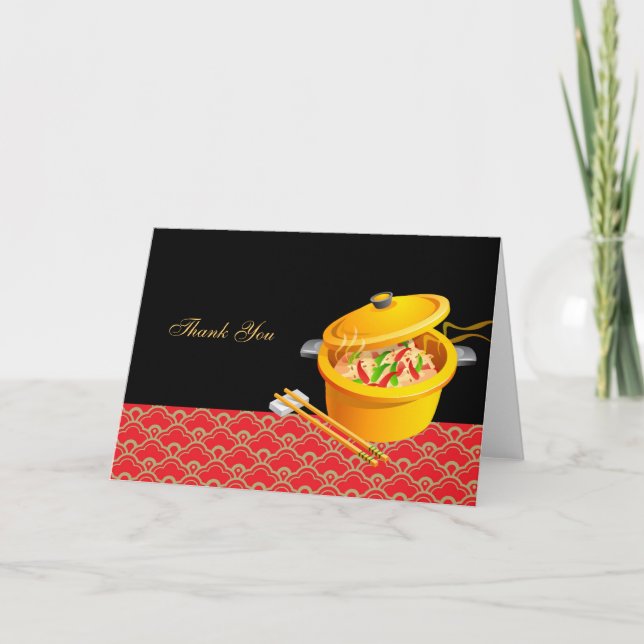 Cartão De Agradecimento Obrigado chinês (Frente)