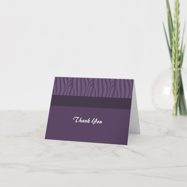 Cartão De Agradecimento Obrigado Classy Purple (Frente)