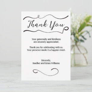 Cartão De Agradecimento Obrigado com o giro com imagem