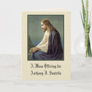 Cartão De Agradecimento Obrigado Condolências Simpatia Jesus Triste