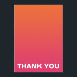 Cartão De Agradecimento Obrigado cor-de-rosa e alaranjado brilhante do<br><div class="desc">Obrigado cor-de-rosa e alaranjado moderno corajoso do ombre você cartões.</div>