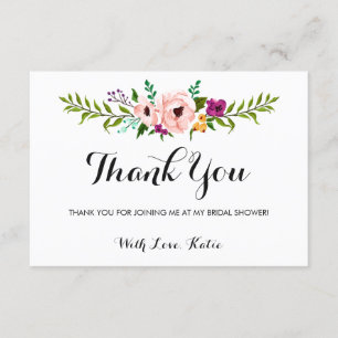 Cartão De Agradecimento Obrigado - Coroa de Flores