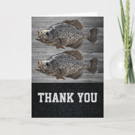 Cartão De Agradecimento Obrigado, Crappie, Esportes Russos de Pesca