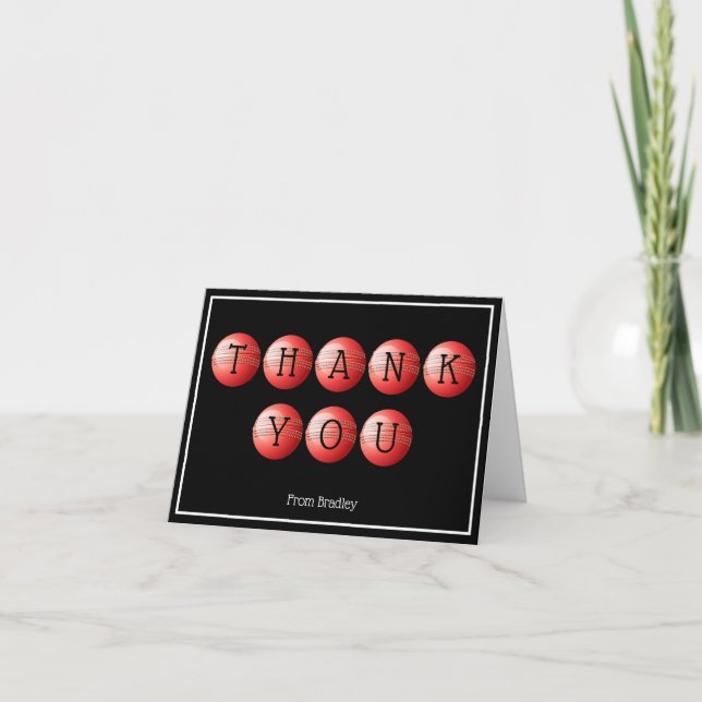 Cartão De Agradecimento Obrigado Críquete Personalizado (Frente)