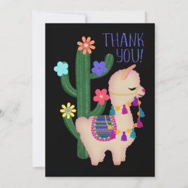 Cartão De Agradecimento Obrigado! | Cute Llama | Personalizar