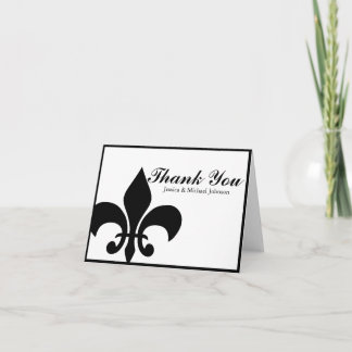 Cartão De Agradecimento Obrigado da flor de lis você