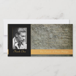 Cartão De Agradecimento Obrigado da simpatia da foto da parede H você