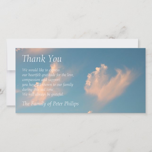 Cartão De Agradecimento Obrigado da simpatia da nuvem 2 da cara você (Frente)