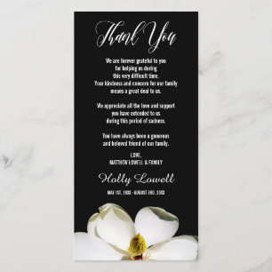 Cartão De Agradecimento Obrigado da simpatia das pétalas da magnólia