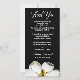 Cartão De Agradecimento Obrigado da simpatia das pétalas | da magnólia