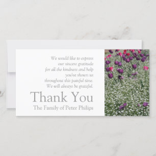 Cartão De Agradecimento Obrigado da simpatia das tulipas do jardim 1 você