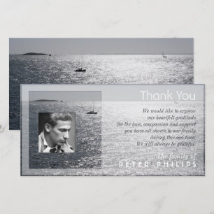 Cartão De Agradecimento Obrigado da simpatia do quadro da foto do Seascape