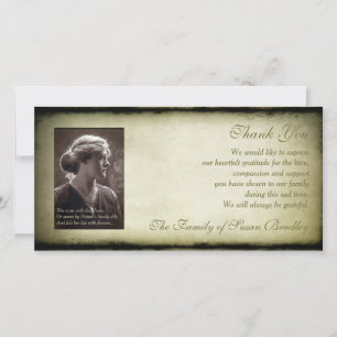 Cartão De Agradecimento Obrigado da simpatia do quadro do vintage você