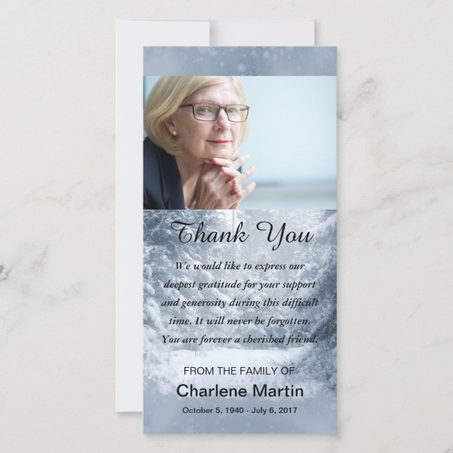 Cartão De Agradecimento Obrigado da simpatia você cena memorável do (Frente)