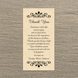 Cartão De Agradecimento Obrigado da simpatia você olhar do pergaminho do