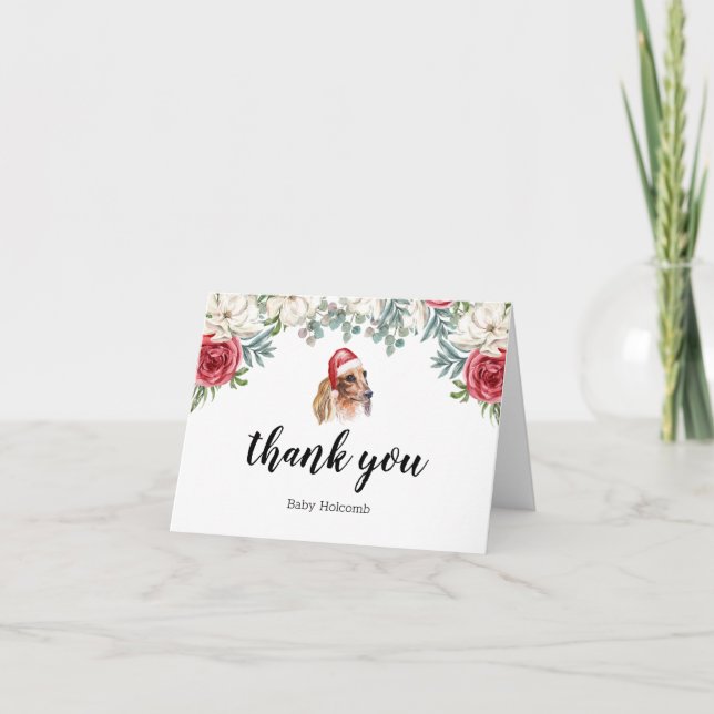 Cartão De Agradecimento Obrigado Dachshund Watercolor Fescioso. (Frente)