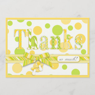 Cartão De Agradecimento Obrigado das bolinhas do limão do limão você chá