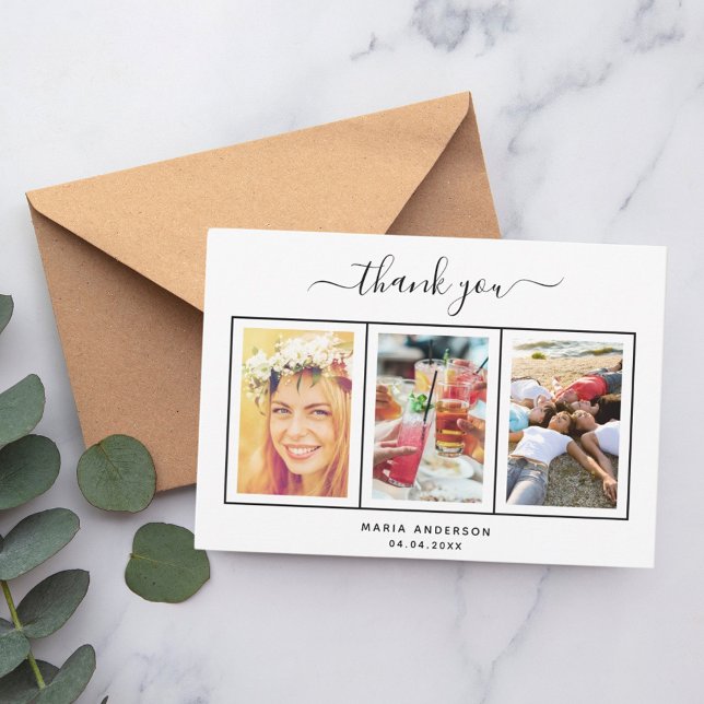 Cartão De Agradecimento Obrigado de aniversário, seu script de foto person (Criador carregado)