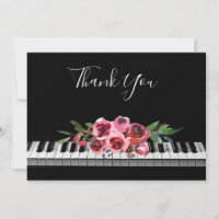 obrigado de caligrafia rosa vermelha de piano buqu