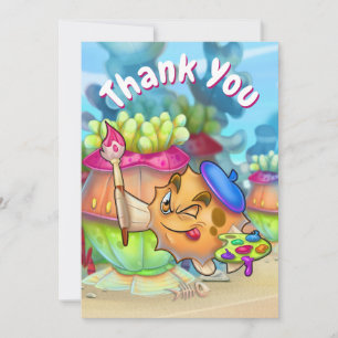 Cartão De Agradecimento Obrigado de cartoon fofo de FriendFish que você c
