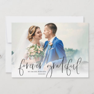 Cartão De Agradecimento obrigado de casamento de guião manuscrito você car