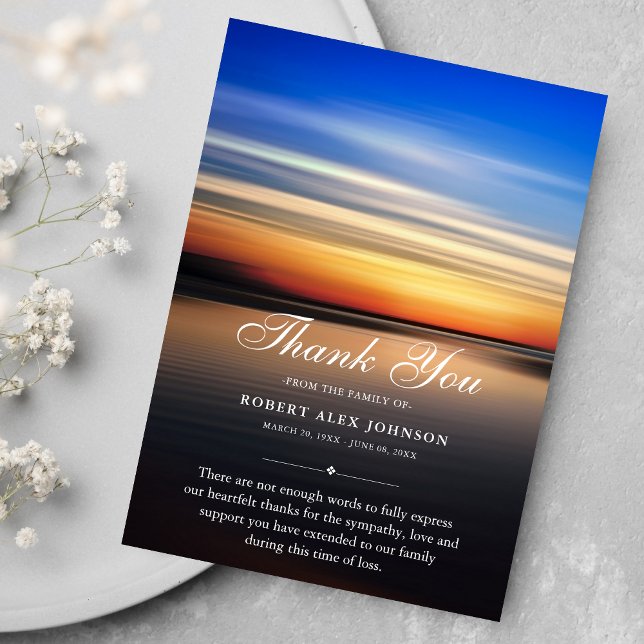 Cartão De Agradecimento Obrigado de compaixão... seu funeral de morte por  (Criador carregado)