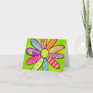 Cartão De Agradecimento Obrigado de flower power você