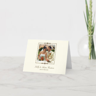 Cartão De Agradecimento Obrigado de fotos de quadros brancos elegantes