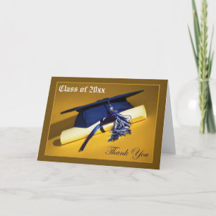 Cartão De Agradecimento Obrigado de Graduação de Foto Personalizada (dentr