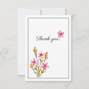 Cartão De Agradecimento Obrigado de negócios com flores.