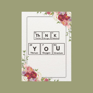 Cartão De Agradecimento Obrigado de química