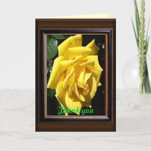 Cartão De Agradecimento Obrigado de Texas do rosa amarelo você