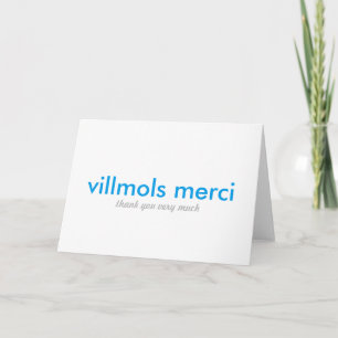 Cartão De Agradecimento Obrigado de Villmols Merci você muito