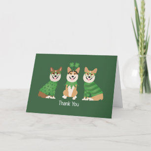 Cartão De Agradecimento Obrigado Dia de São Patrício Pembroke Welsh Corgi