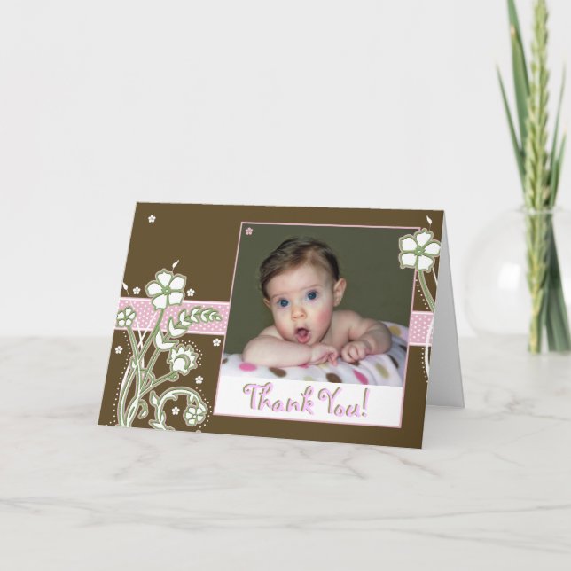 Cartão De Agradecimento Obrigado do Bebê! (Frente)