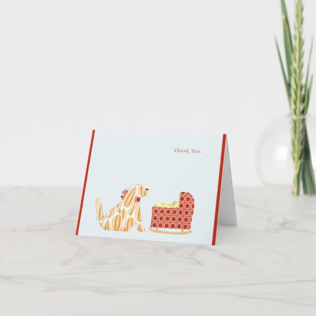 Cartão De Agradecimento Obrigado do bebê você (Frente)